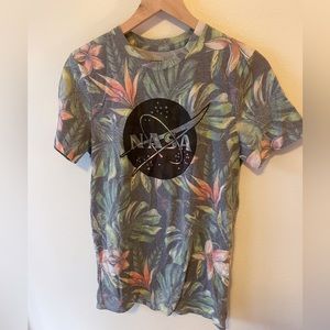Unisex floral NASA tee